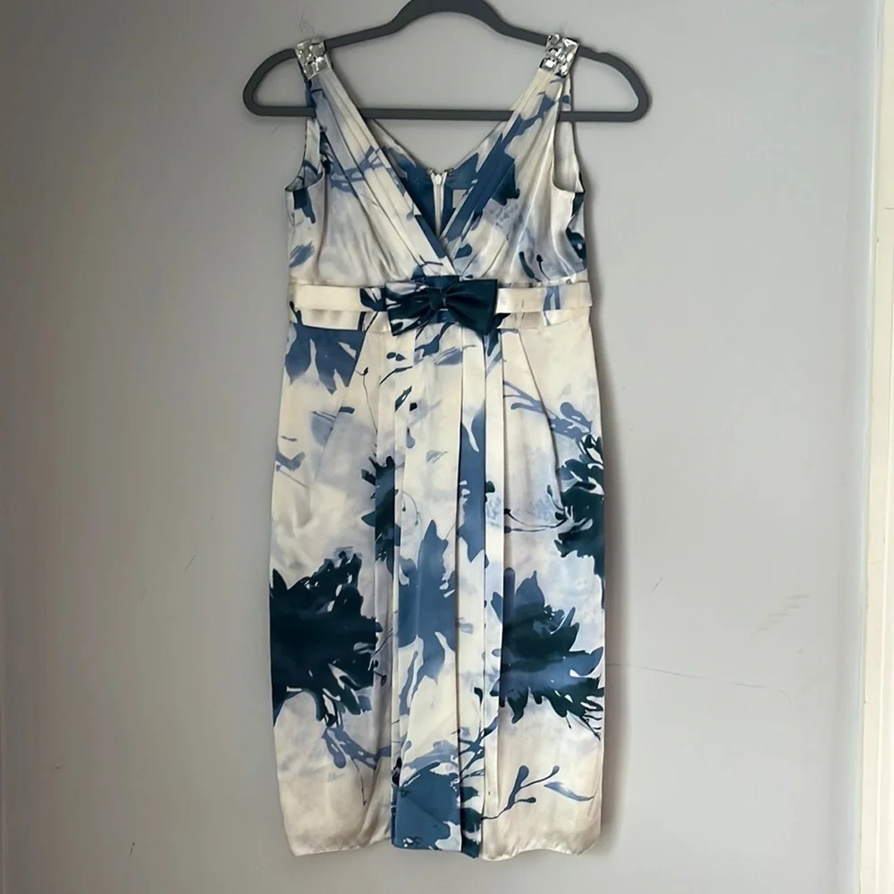 Rickie Freeman Teri Jon Silk Embellished Dress Size 4